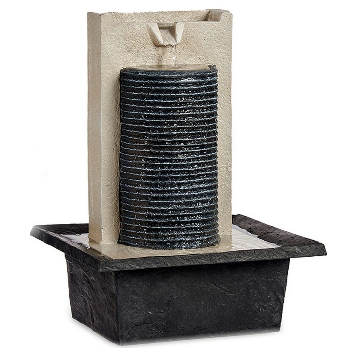 Fontanas Gift Decor Juoda Pilka Derva Plastmasinis